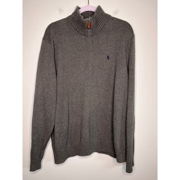 Polo Ralph Lauren Minimalist Old Money Capsule Office Quarter Zip Sweater XXL - Picture 1 of 5